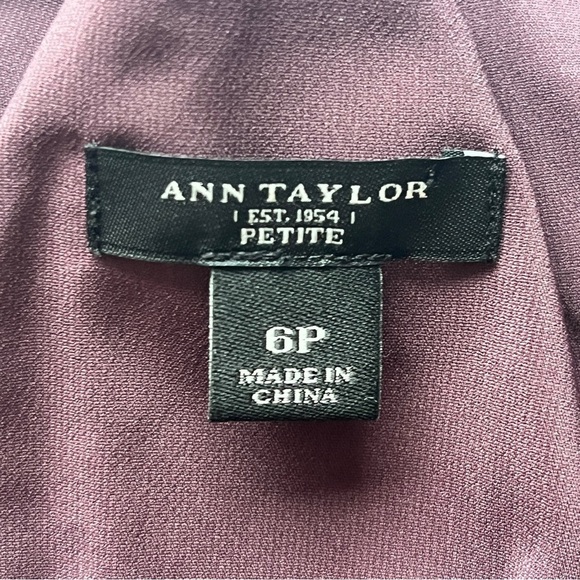 Ann Taylor Silk Dress Water Color Animal Print Flowy Lined Lightweight Tan Sz 6P - Picture 5 of 14